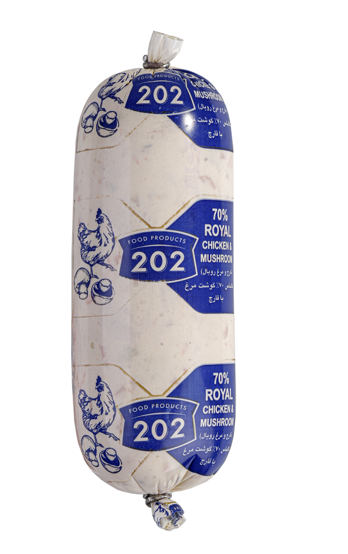 کالباس 70 درصد گوشت مرغ با قارچ