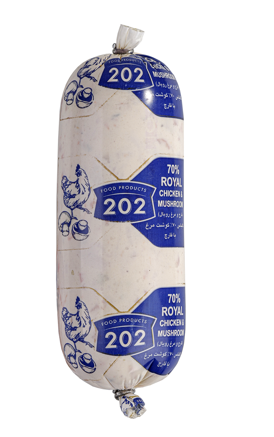 کالباس 70 درصد گوشت مرغ با قارچ